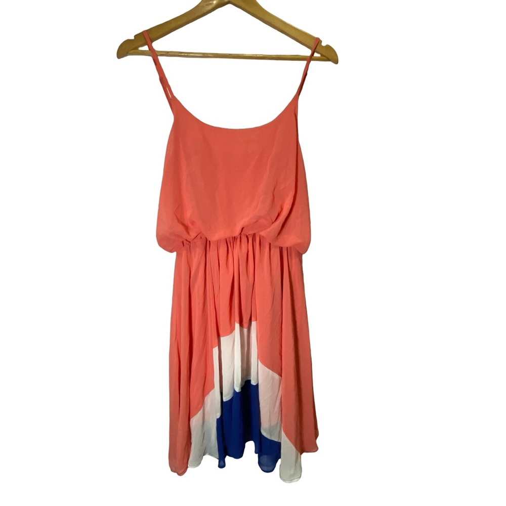 Romeo‎ & Juliet Couture Coral pink flowy sundress vacation dress size M